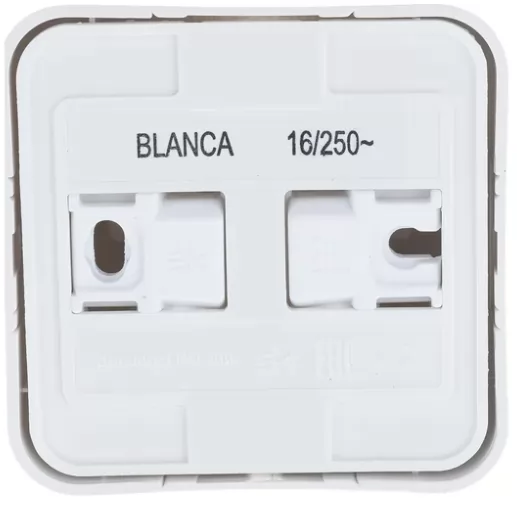 Розетка Systeme Electric BLANCA, открытой установки, с заземлением, без шторок, белый BLNRA010111